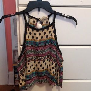 Crop top with elephants